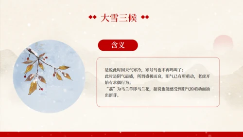 大雪节气冬季皇宫红色宫墙通用PPT课件模板