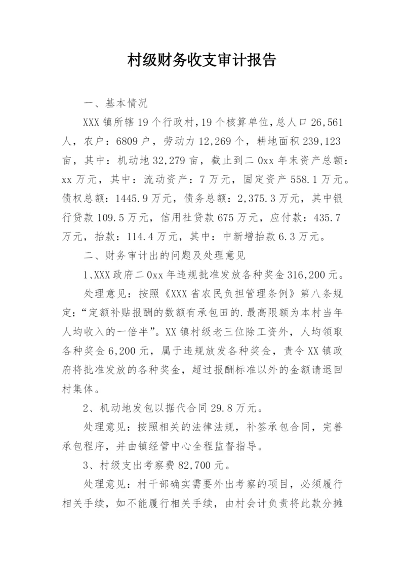 村级财务收支审计报告.docx