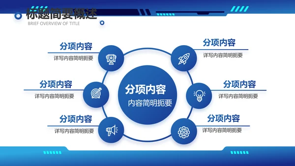 蓝色科技风工作总结汇报商务PPT