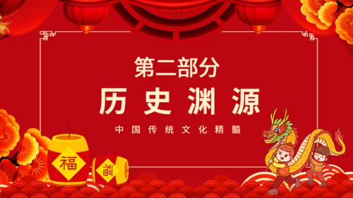 新春庙会活动岁时春节过年习俗通用PPT模板