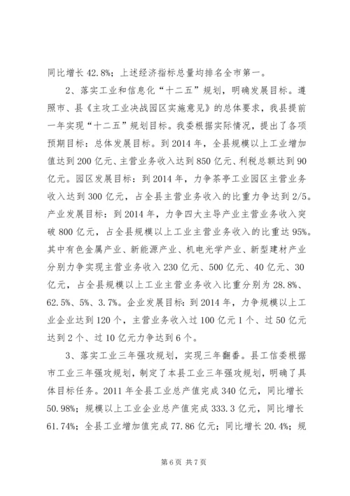 工信委党风建设工作汇报2篇.docx