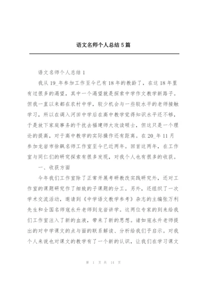 语文名师个人总结5篇.docx