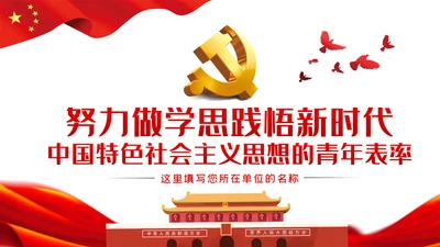 做学思悟践新时代中国特色社会主义思想的青年表率ppt
