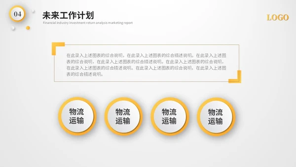 黄色微粒体国际物流工作总结工作汇报述职报告ppt模板