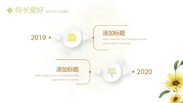 文艺小清新自我介绍个人简历动态PPT模板