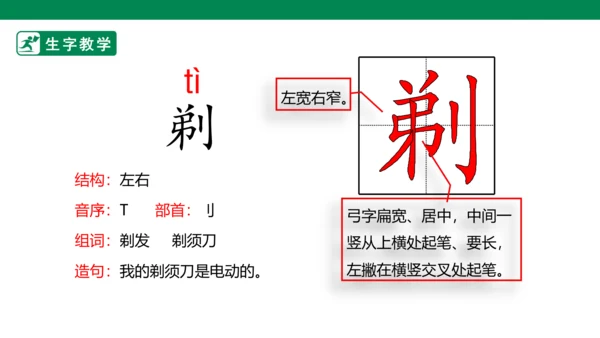 13 人物描写一组 生字动画课件