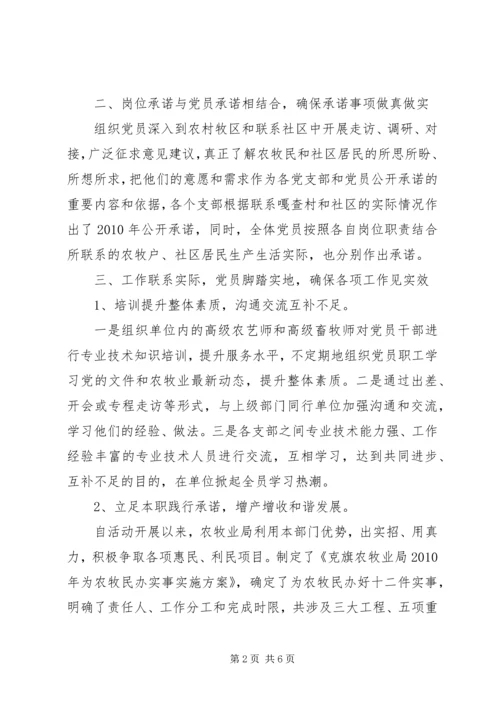 旗农牧业局党总支汇报材料.docx