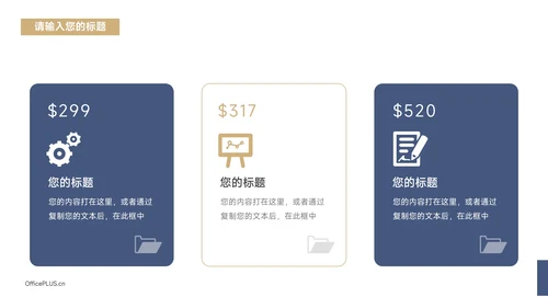 蓝金大气商务简洁工作总结汇报PPT模板