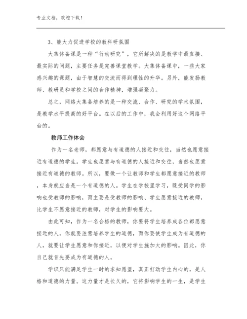 2024教师工作体会优选例文9篇.docx