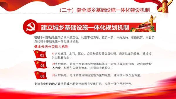 城乡融合发展体制机制和政策体系意见PPT