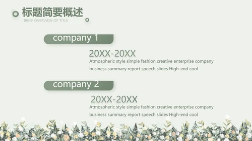 绿色小清新述职报告工作总结动态PPT模板