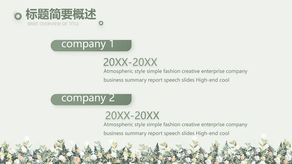 绿色小清新述职报告工作总结动态PPT模板