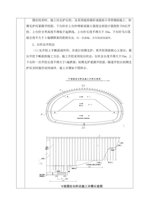 石窑村2号隧道洞身开挖坡施工技术交底.docx