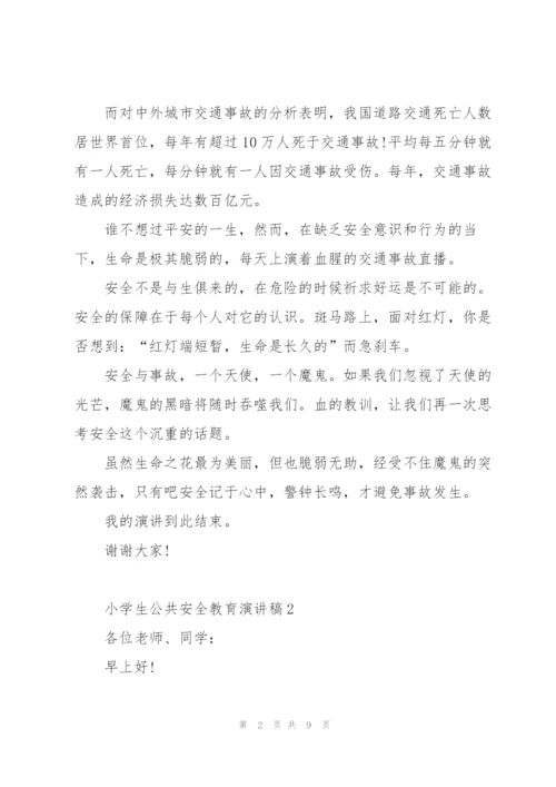 小学生公共安全教育主题演讲稿范文5篇.docx