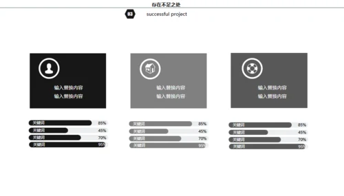 黑白灰简约商务年终总结通用PPT模板