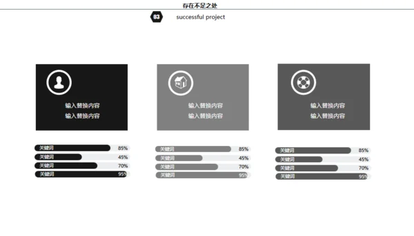 黑白灰简约商务年终总结通用PPT模板