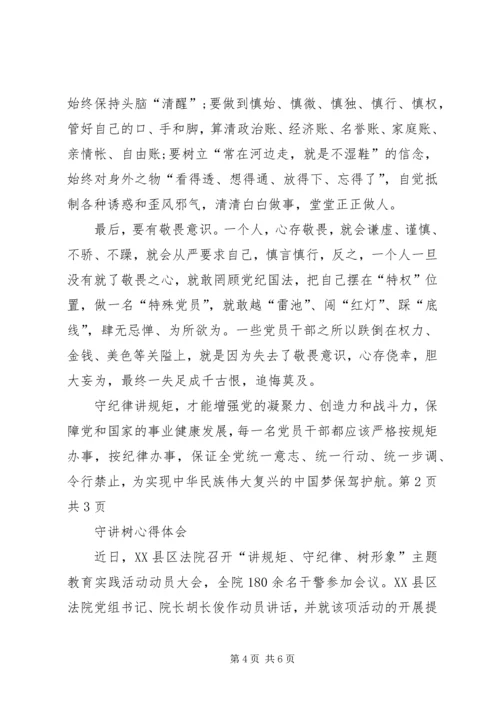 学习守纪律讲规矩树新风心得体会86_2.docx