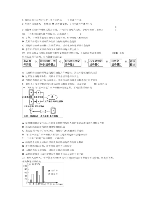 高二生物实验班及零班周练