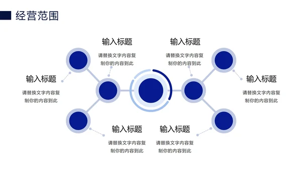 蓝色科技线条商务企业介绍PPT模板