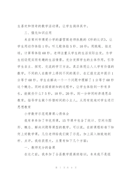 小学数学示范观摩课心得体会.docx
