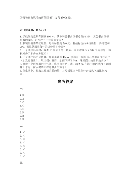 青岛版数学小升初模拟试卷及完整答案【典优】.docx