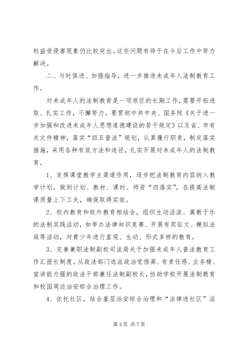 司法局关于加强未成年人普法教育工作汇报_1.docx