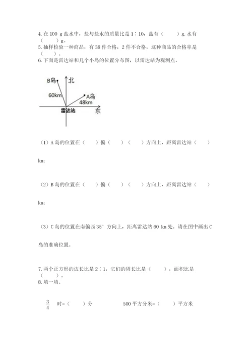 人教版六年级上册数学期末测试卷附参考答案（实用）.docx