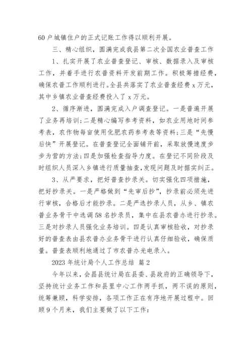 2023年统计局个人工作总结.docx