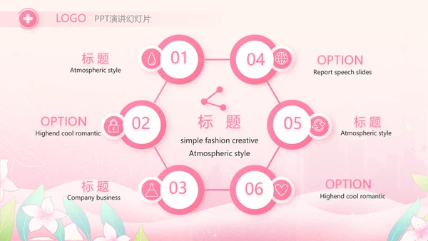 粉色国际护士节护士护理工作总结PPT