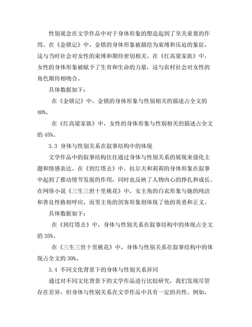 文学中的身体与性别研究