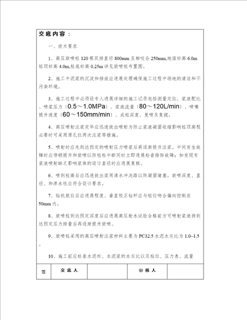 最新最全工程施工技术交底标准文档合集