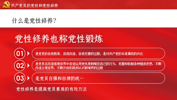 加强党性修养做新时代合格党员干部党课PPT模板