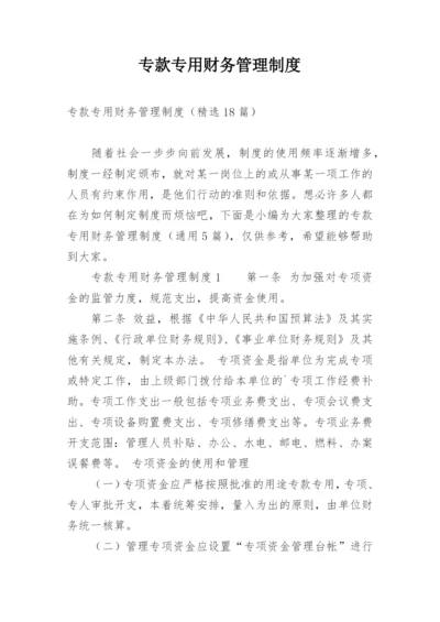 专款专用财务管理制度.docx