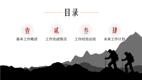 行者坚持登山者通用PPT模板