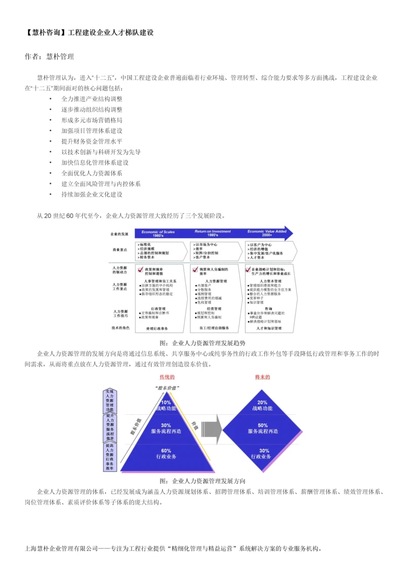 慧朴咨询工程建设企业人才梯队建设.docx