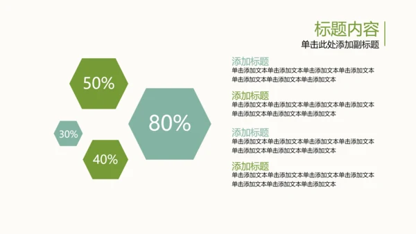 手绘水彩清新简约时尚绿叶叶子ppt模板