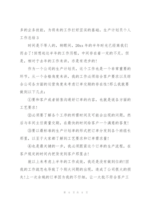 生产计划员个人工作总结.docx