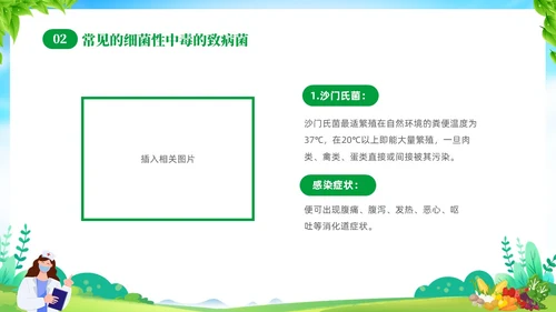 绿色清新展板风夏季食品安全健康指南PPT夏季安全