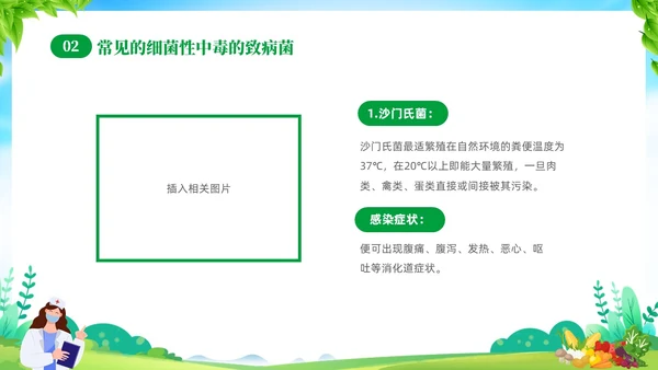 绿色清新展板风夏季食品安全健康指南PPT夏季安全
