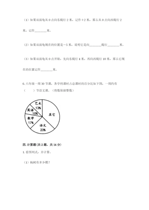 伊春市翠峦区六年级下册数学期末测试卷参考答案.docx