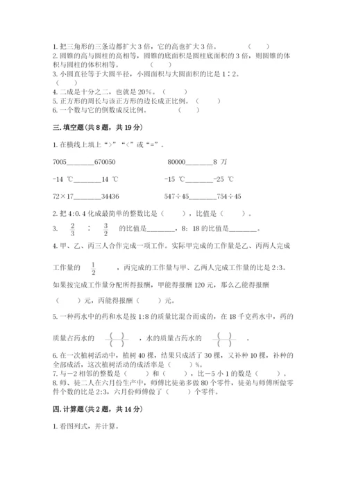 罗湖区六年级下册数学期末测试卷及一套参考答案.docx