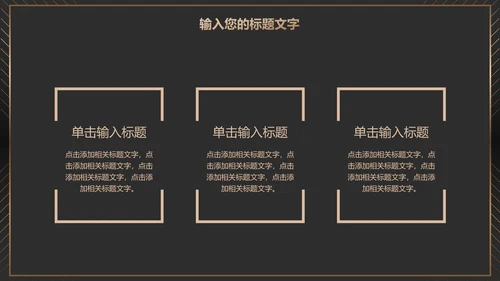 黑金商务项目总结PPT模板