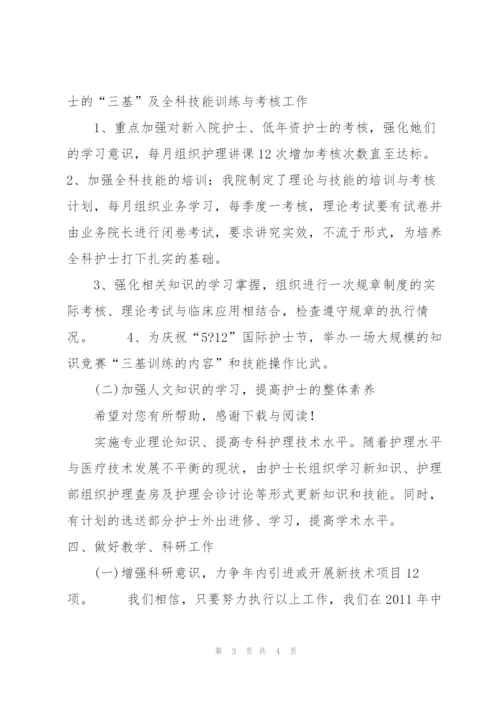 20XX年护理个人工作计划范文.docx