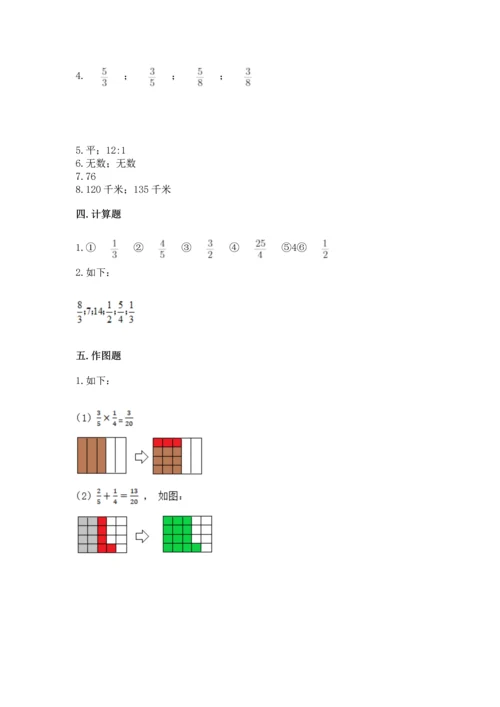 人教版六年级上册数学期末测试卷带答案（完整版）.docx