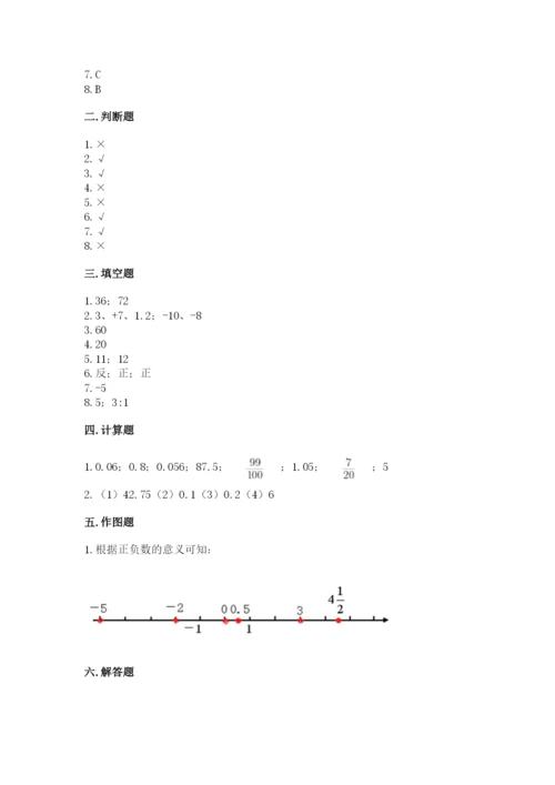 沪教版数学六年级下册期末检测试题附答案（综合题）.docx