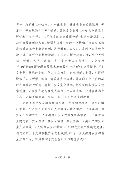 安全生产工作汇报材料 (5).docx