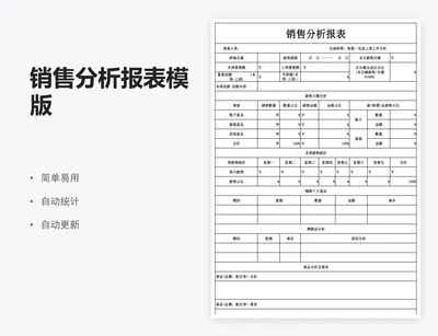 销售分析报表模版