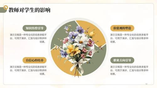 绿色小清新教师节主题PPT模板
