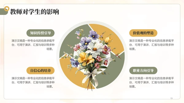 绿色小清新教师节主题PPT模板