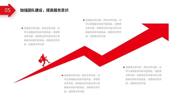 红色简约向上箭头财务工作总结预算决算金融工作汇报PPT